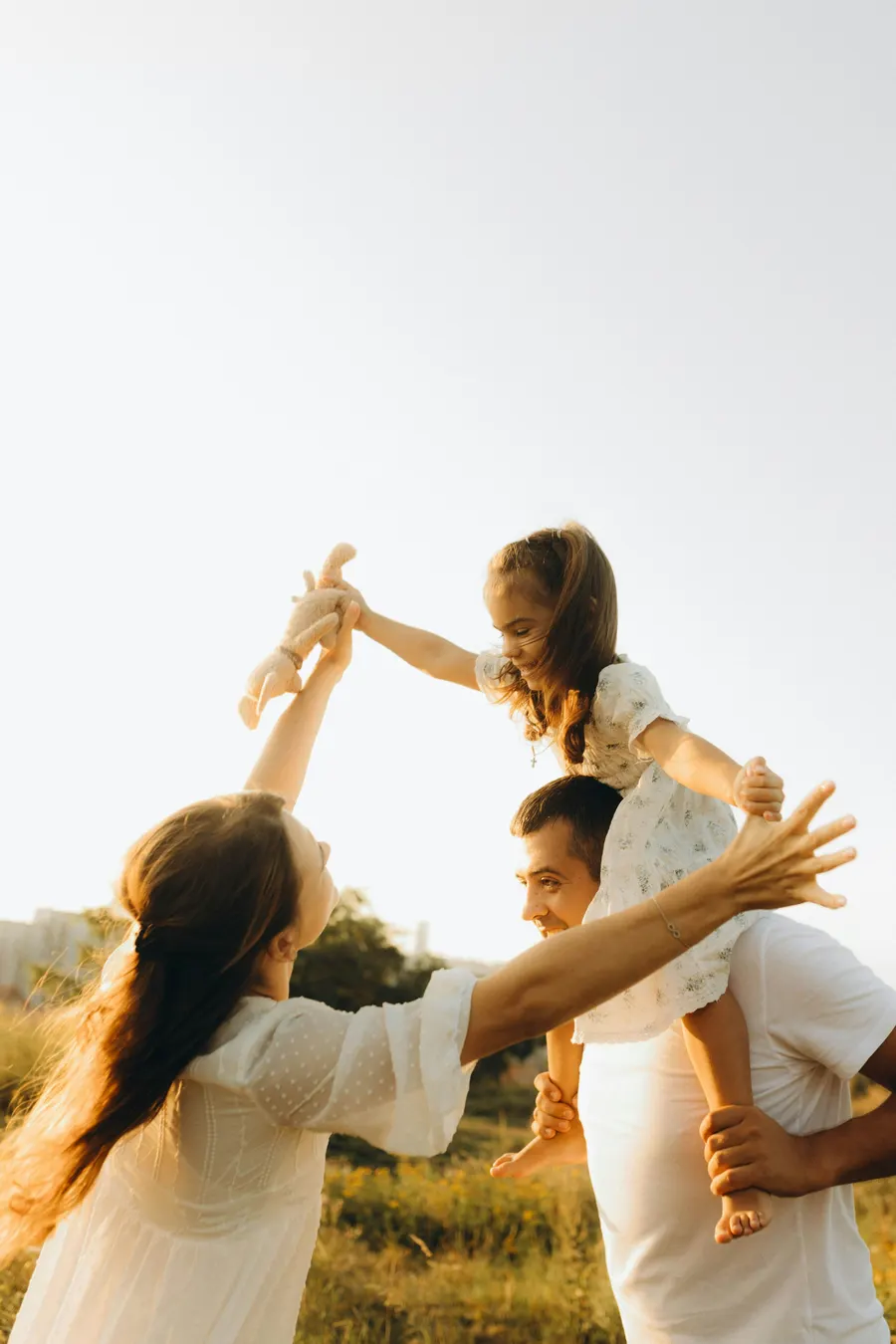 A family together outdoors